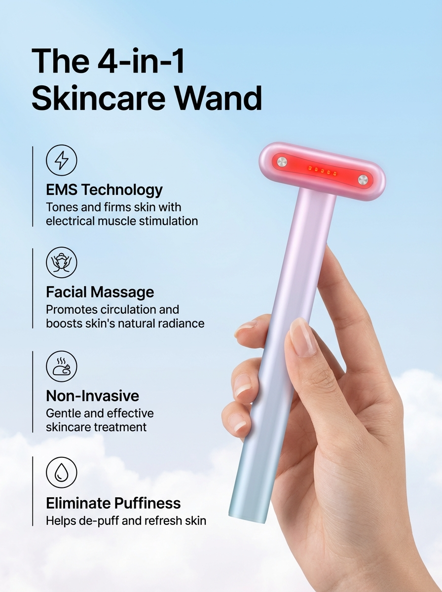 4 in 1 EMS Face & Neck Sculpting Wand
